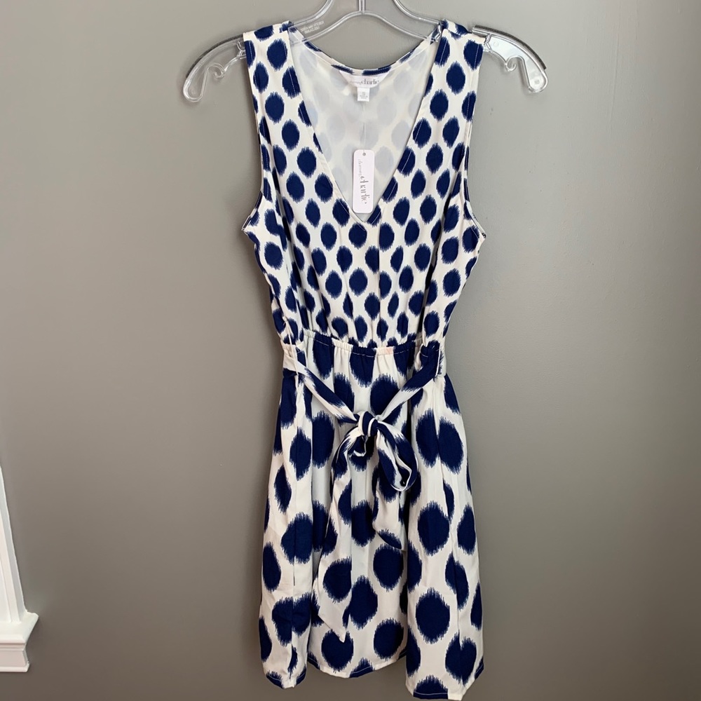 Charming Charlie blue & white dress.